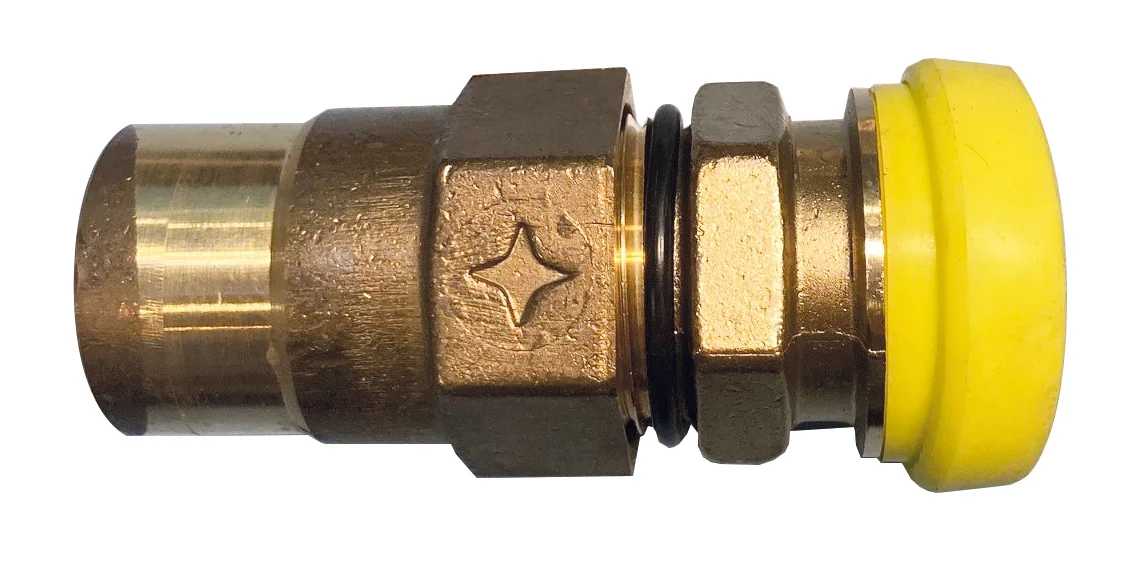 Sanutal PLT-overgangskoppeling messing met conische dichting DN15 x 1/2" F gas Sanutal Flexikit PLT CLAP 15.1196665