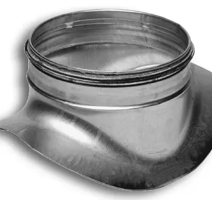 Sanutal air Zadelstuk rond luchtkanaal Sanutal air galva (sendzimir verzinkt) staal Ø160mm 90° Ø160mm 99.RAD160.160