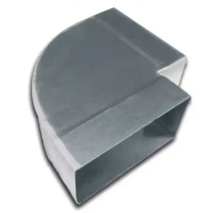 Sanutal air Bocht rechthoekig luchtkanaal Sanutal air Mecano 400x80mm horizontaal 90° galva 80x400 99.1403876