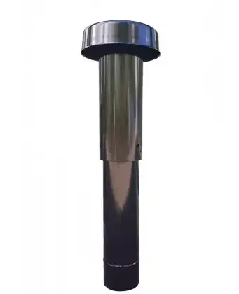 Sanutal air Dakdoorvoer rond luchtkanaal Sanutal air Ø250mm dubbelwandig zwart 99.220.180