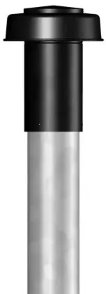 Sanutal air Dakdoorvoer d315 dubbelw gelakt galva RAL9005 sanutal 99.220.315