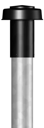 Sanutal air Dakdoorvoer d315 dubbelw gelakt galva RAL9005 sanutal 99.220.315