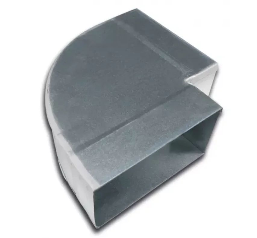 Sanutal air Bocht rechthoekig luchtkanaal Sanutal air Mecano 220x55mm horizontaal 90° galva 55x220 99.364488