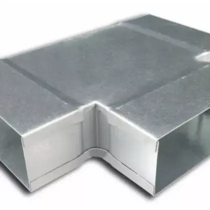Sanutal air T-stuk instortkanaal Sanutal air Mecano T-stuk 90gr stromend 110x55mm galva 55x110 99.364546