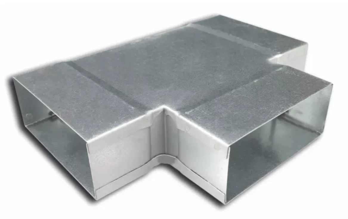 Sanutal air T-stuk instortkanaal Sanutal air Mecano T-stuk 90gr stromend 110x55mm galva 55x110 99.364546
