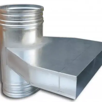 Sanutal air Verloopstuk vierkant op rond Sanutal air Mecano Ø160mm aluminium 220x55mm 55x220 99.413421