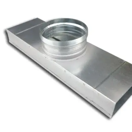Sanutal air T-stuk instortkanaal Sanutal air Mecano T-stuk 90gr haaks 220x55mm staal 55x220 99.939669