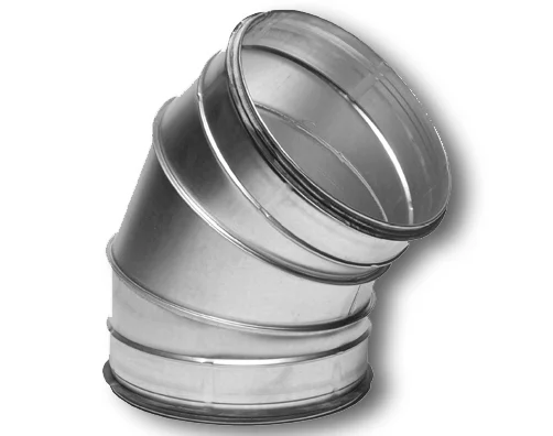 Sanutal air Bocht rond luchtkanaal Sanutal air 400mm 45° staal 99.BD4400