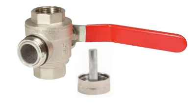 Sanutal Kogelkraan 2-delig met volle doorlaat DN 2" FF PN16 met filter en magneet Sanutal 00.12.050