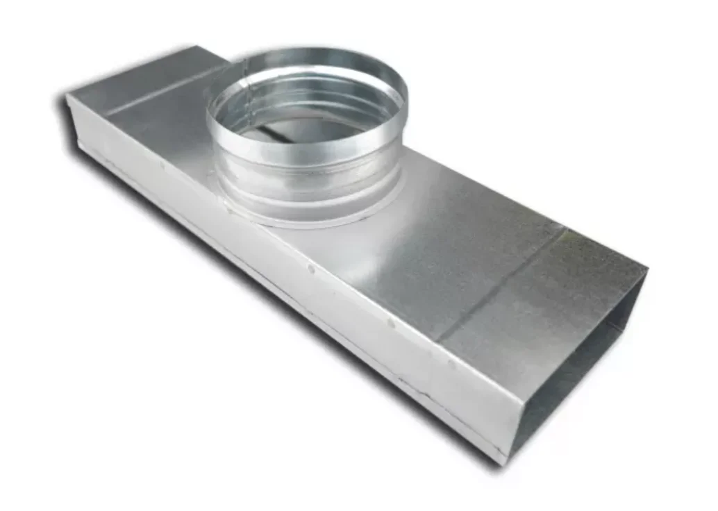 Sanutal T-stuk instortkanaal Sanutal Mecano T-stuk 90gr haaks 200x80mm galva 80x200 99.436184