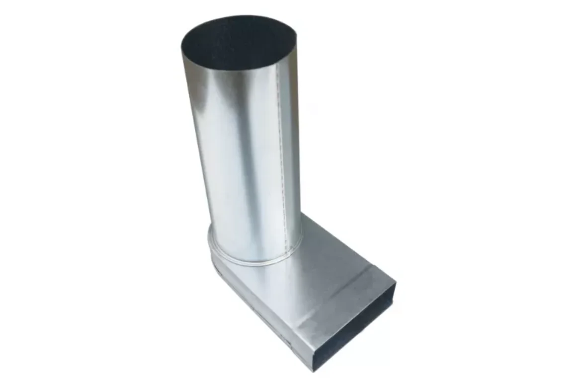 Sanutal Verloopstuk vierkant op rond Sanutal Mecano Ø250mm staal 600x80mm 99.VB80X600.250