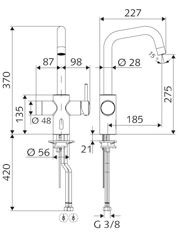 Schell 002420699 SCHELL GRANDIS E Keukenkraan GRANDIS E HD-M IR