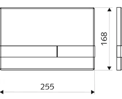 Schell 032856499 Schell Linear Eco bedieningsplaat - chroom mat - 2 druktoetsen