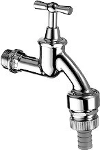 Schell dubbeldienstkraan 1/2 - chroom mat - Belgaqua gekeurd - met beluchter en terugslagklep 034170399