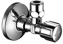 Schell Comfort haakse hoekstopkraan 1/2 x 10 mm - chroom - met lange moer en rozet 049070695