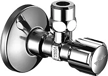 Schell Comfort haakse hoekstopkraan 1/2 x 10 mm - chroom - met ASAG dichting - met lange moer en rozet 049170695