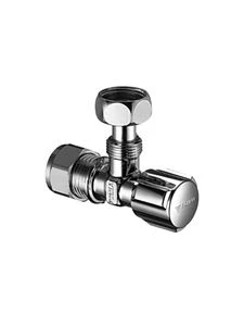 Schell Comfort haakse hoekstopkraan 15 x 3/8 - chroom - zonder rozet - met wartelmoer - knelaansluiting 050450699
