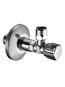 Schell Comfort haakse verlengde hoekstopkraan 1/2 x 10 mm - chroom - met lange moer en rozet 054070699