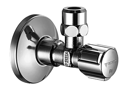 Schell SCHELL 052760699 HOEKSTOPKRAAN 1/2M 10 CHR dubbele terugslagklep, RV en Belgaqua gekeurd 052760699