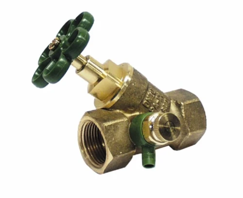 Schlosser 1410 messing afsluitkraan schuine zitting FF 1/2 x 1/2 - met aftap 0014101500001