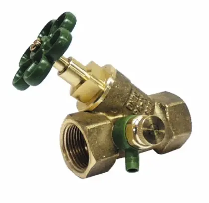 Schlosser 0014104000001 Schlosser 1410 messing afsluitkraan schuine zitting FF 6/4 x 6/4 - met aftap
