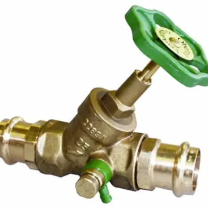 Schlosser 0014182200001 Schlosser 1418 messing pers afsluitkraan schuine zitting FF 22 x 22 - met aftap