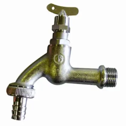 Schlosser 0017331520001 Schlosser 1733 dubbeldienstkraan 1/2 M - voor steeksleutel - mat chroom