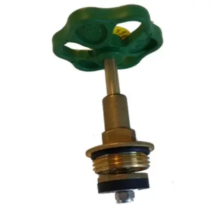 Schlosser 1801 messing kraankop korte spindel 6/4 0018014000001