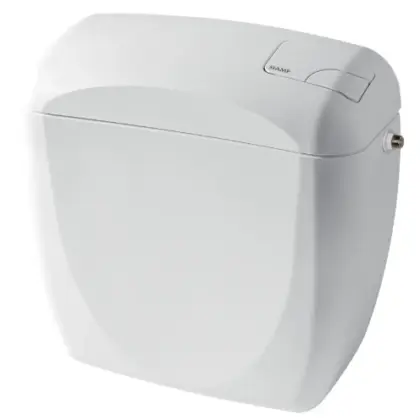 Siamp Rondo spoelreservoir - wit - kunststof met duotoets 315010-010