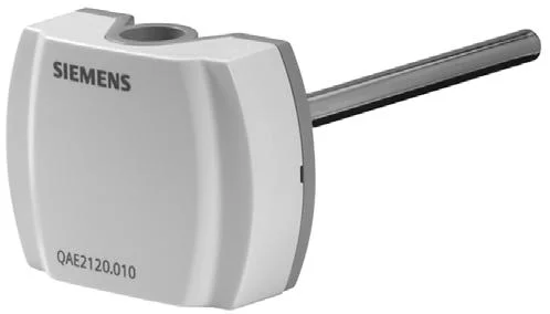 Siemens Ruimtetemperatuuropnemer Siemens temperatuurmeting passief 0-130°C QAE2120.010 BPZ:QAE2120.010