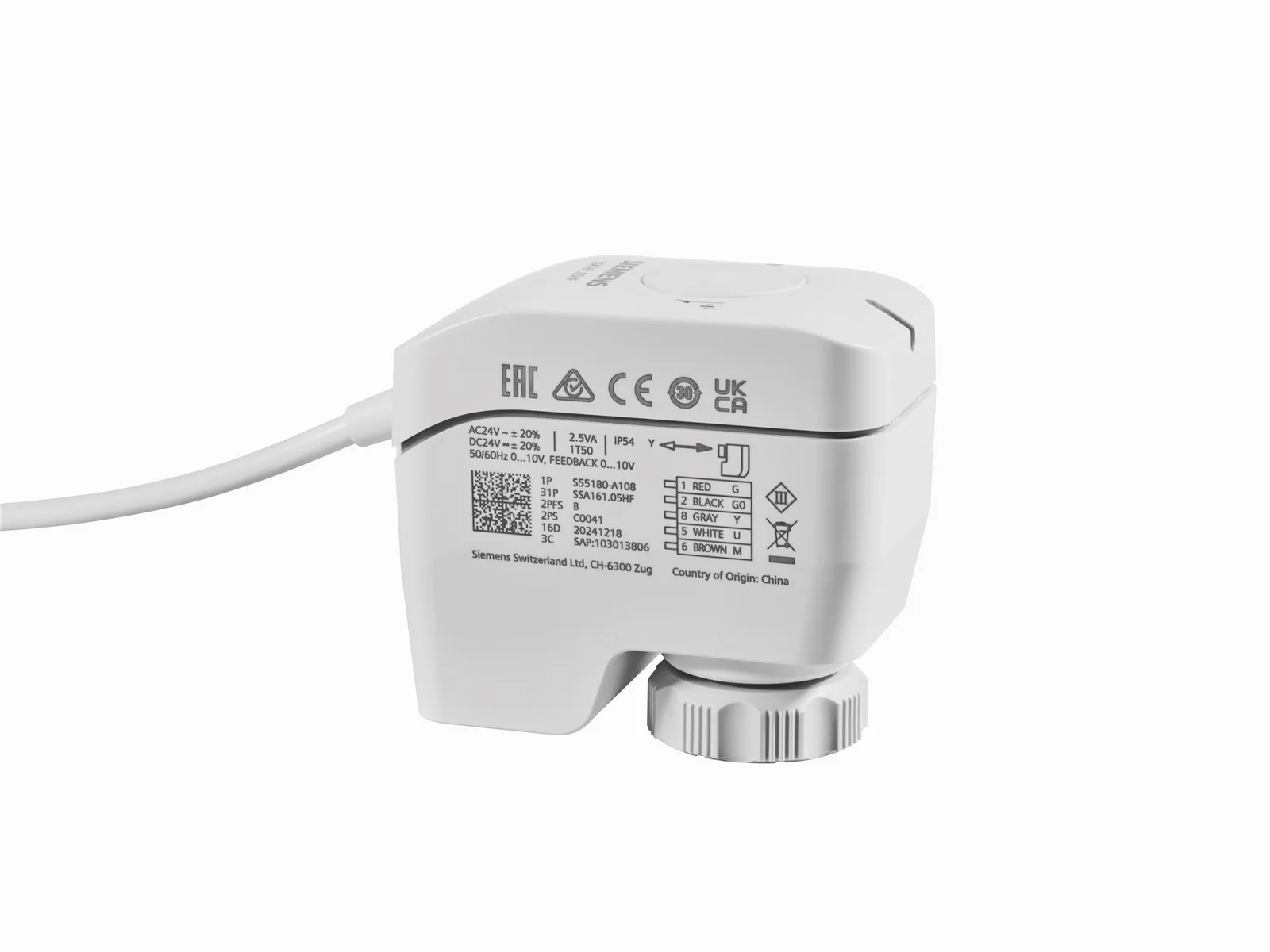Siemens Elektromotor.aandrijving 100N vr kleppen met slag slag van 1