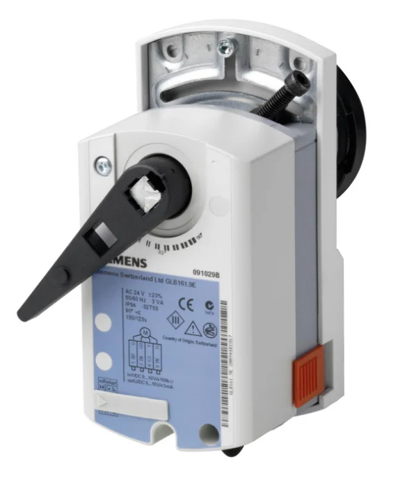 Siemens Roterende luchtklepservomotor 10 Nm AC/DC 24V 2 of 3-punts voor kogelafsluiters siemens S55499-D204