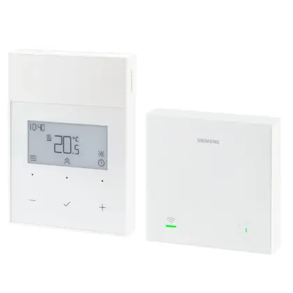 Siemens Klokthermostaat draadloos enkel verwarmen 2xAA batterij 1x ingang draadloos siemens S55770-T528