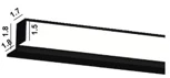 Sleurs 3OVEDSK090MZ Sleurs Edge verlichting voor spiegelkast 900 mm - zwart mat