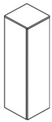 Sleurs Flex halfhoge kolomkast met 1 deur links (tip-on) 350 x 360 x 1160 mm - wit mat HKFLT035MAD1L