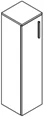 Sleurs HKISG035MAD1L Sleurs Isa halfhoge kolomkast met 1 deur links (greep te kiezen) 350 x 300 x 1160 mm - wit mat