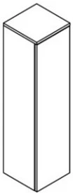 Sleurs HKIST030MAD1R Sleurs Isa halfhoge kolomkast met 1 deur rechts (tip-on) 300 x 300 x 1160 mm - wit mat