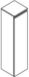 Sleurs HKISZ035MAD1L Sleurs Isa halfhoge kolomkast met 1 deur links (greeploos) 350 x 300 x 1160 mm - wit mat