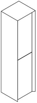 Sleurs KKMTT044MAD2ROB Sleurs Matisse kolomkast met 2 deuren rechts 440 x 420 x 1700 mm - wit mat