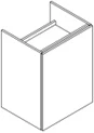 Sleurs Flex wastafelonderkast met 1 deur rechts (tip-on) 300 x 500 x 790 mm - wit mat OKFLT030MA50H79D1R