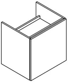 Sleurs OKFLT060MA50H60D1L Sleurs Flex wastafelonderkast met 1 deur links (tip-on) 600 x 500 x 600 mm - wit mat