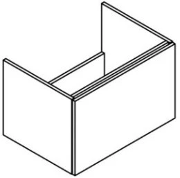Sleurs Flex wastafelonderkast met 1 deur rechts (tip-on) 700 x 450 x 450 mm - wit mat OKFLT070MA45H45D1R