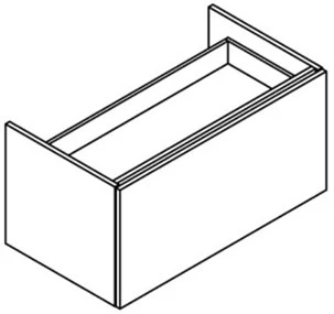 Sleurs Flex wastafelonderkast met 1 lade en 1 binnenlade (tip-on) 700 x 500 x 450 mm - wit mat - zonder uitsparing OKFLT070MA50H45LBZ