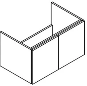 Sleurs Flex wastafelonderkast met 2 deuren (tip-on) 1200 x 450 x 450 mm - wit mat OKFLT120MA45H45D2