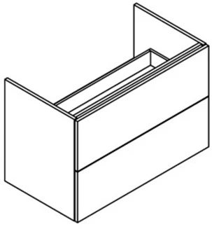 Sleurs OKFLT140MA45H60SL2Z Sleurs Flex wastafelonderkast met 2 laden (tip-on) 1400 x 450 x 600 mm - wit mat - zonder uitsparing