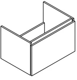 Sleurs OKFLZ060MA50H45D1L Sleurs Flex wastafelonderkast met 1 deur links (greeploos) 600 x 500 x 450 mm - wit mat