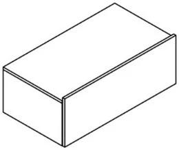 Sleurs Free wastafelonderkast met 1 lade (greeploos) 700 x 450 x 330 mm - wit mat OKFRZ070MA45H33L1