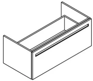Sleurs OKMAG070FN50H45L1 Sleurs Manhattan wastafelonderkast met 1 lade (uitgefreesde greep) 700 x 500 x 450 mm - eik natuur