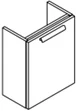 Sleurs OKMIG040MA22H50D1L Sleurs Milo wastafelonderkast met 1 deur links (greep te kiezen) 400 x 220 x 500 mm - wit mat