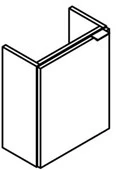 Sleurs OKMIM040MA22H50D1L Sleurs Milo wastafelonderkast met 1 deur links (greep MIDM) 400 x 220 x 500 mm - wit mat